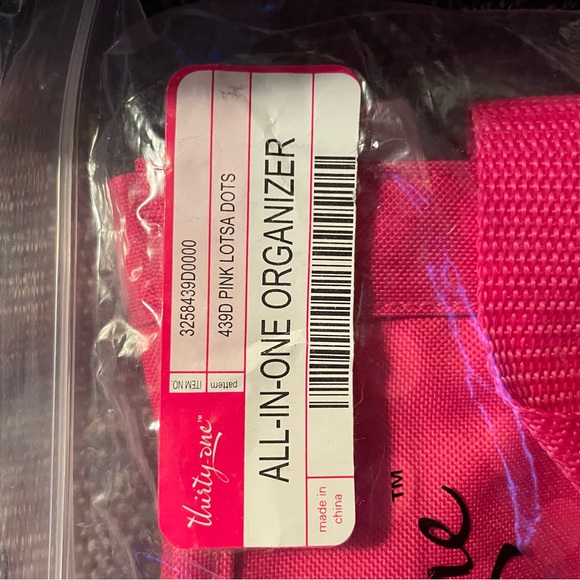 Thirty-One All in One Organizer Pink Lotsa Dots Pattern.  New in Package - Picture 2 of 6